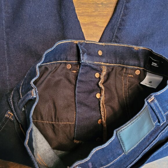 Express Jeans Womens 4 R Button Fly Ankle Skinny Super High Rise Tummy Control - Picture 4 of 11